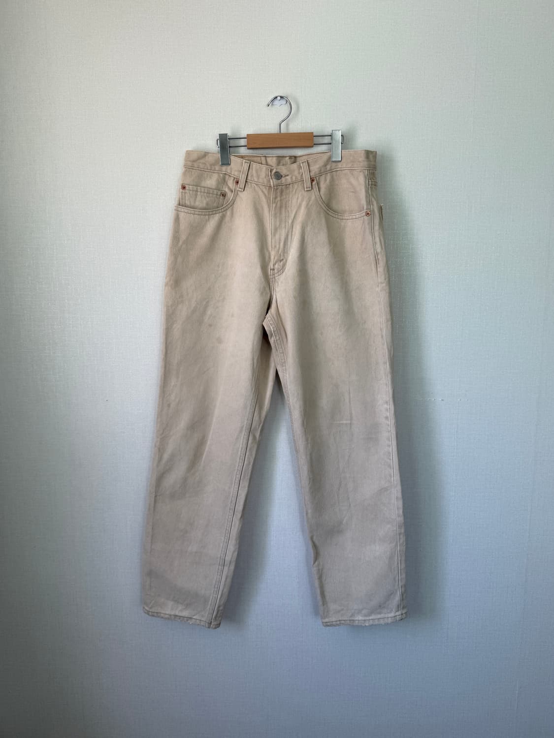 90s made in usa levis 550 34x30 에크루 크림진 상품이미지1