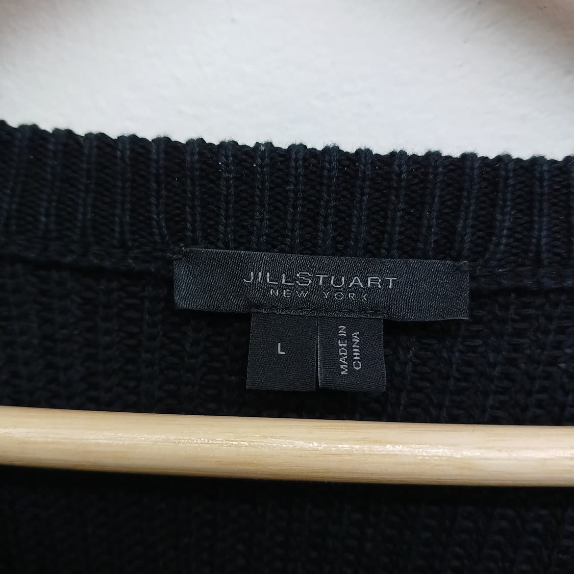 질스튜어트 블랙 와플 니트 스웨터 L 상품이미지3