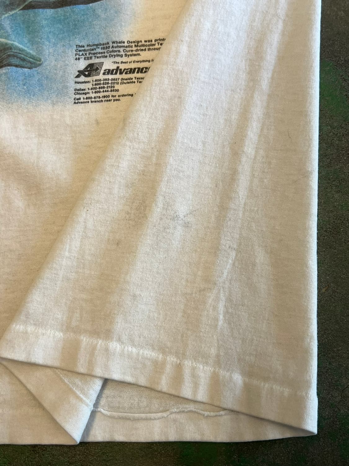90's [XL] 빈티지 반팔티 고래 그래픽 싱글스티치 Tee Jays 상품이미지6
