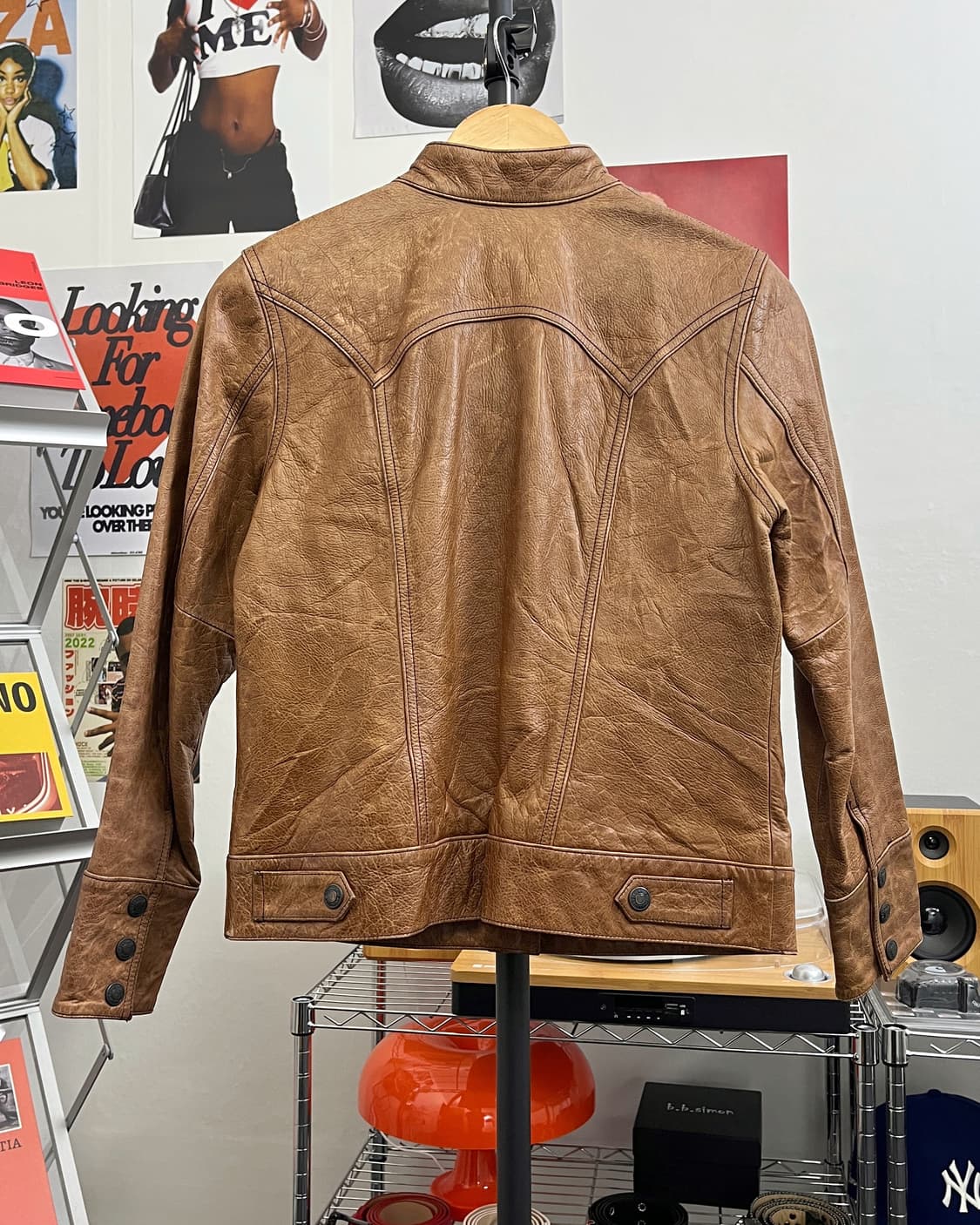 갭 브라운 레더 트러커 자켓 상품이미지7