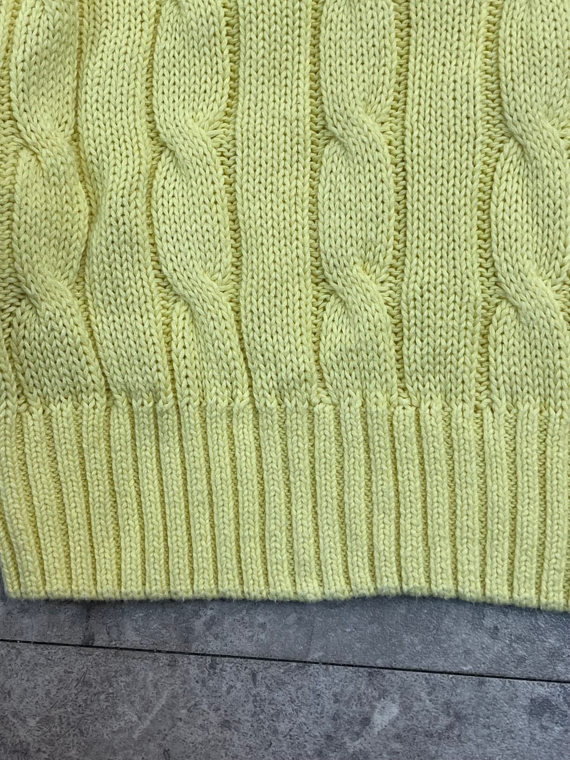 폴로 랄프로렌 반팔 꽈배기 니트 옐로우 S #csz4148 상품이미지8