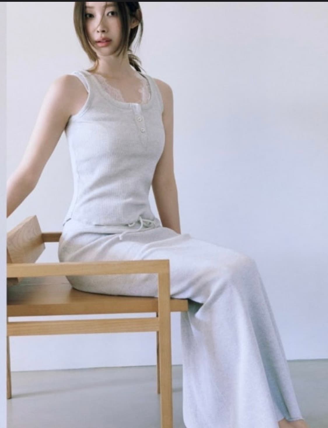 모노하 와플저지스커트 Monoha Waffle-knit jersey lo 상품이미지1
