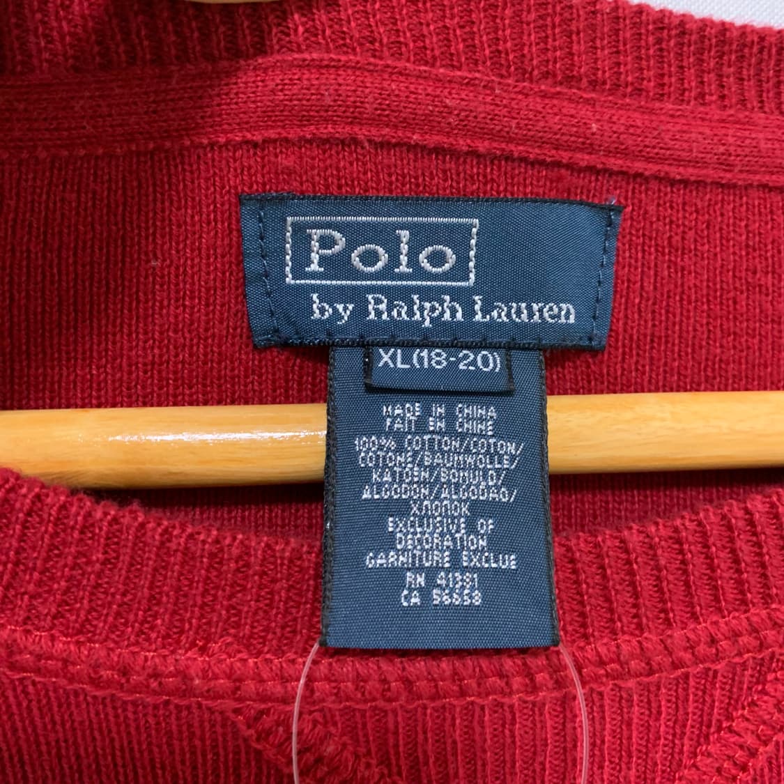 폴로 랄프로렌 빈티지 긴팔 니트 맨투맨 레드 XL 여성 남성 M-L 상품이미지6