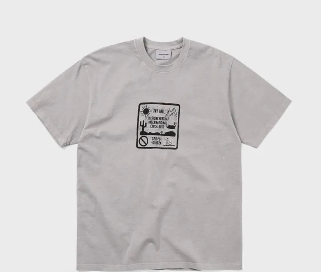 Caution Sign Tee Grey 상품이미지1