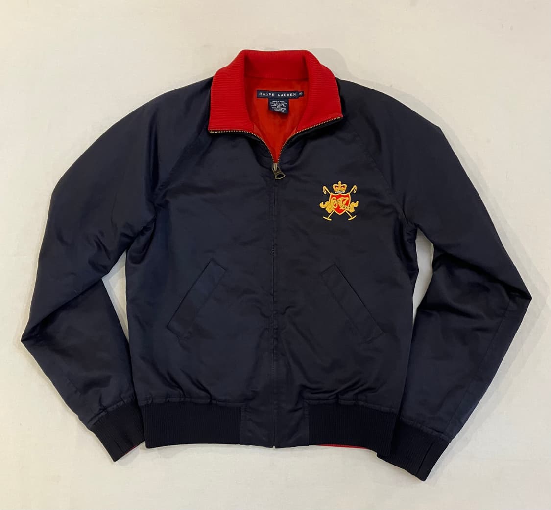폴로 랄프로렌 치프키프 금장 사틴 봄버자켓 네이비 상품이미지3