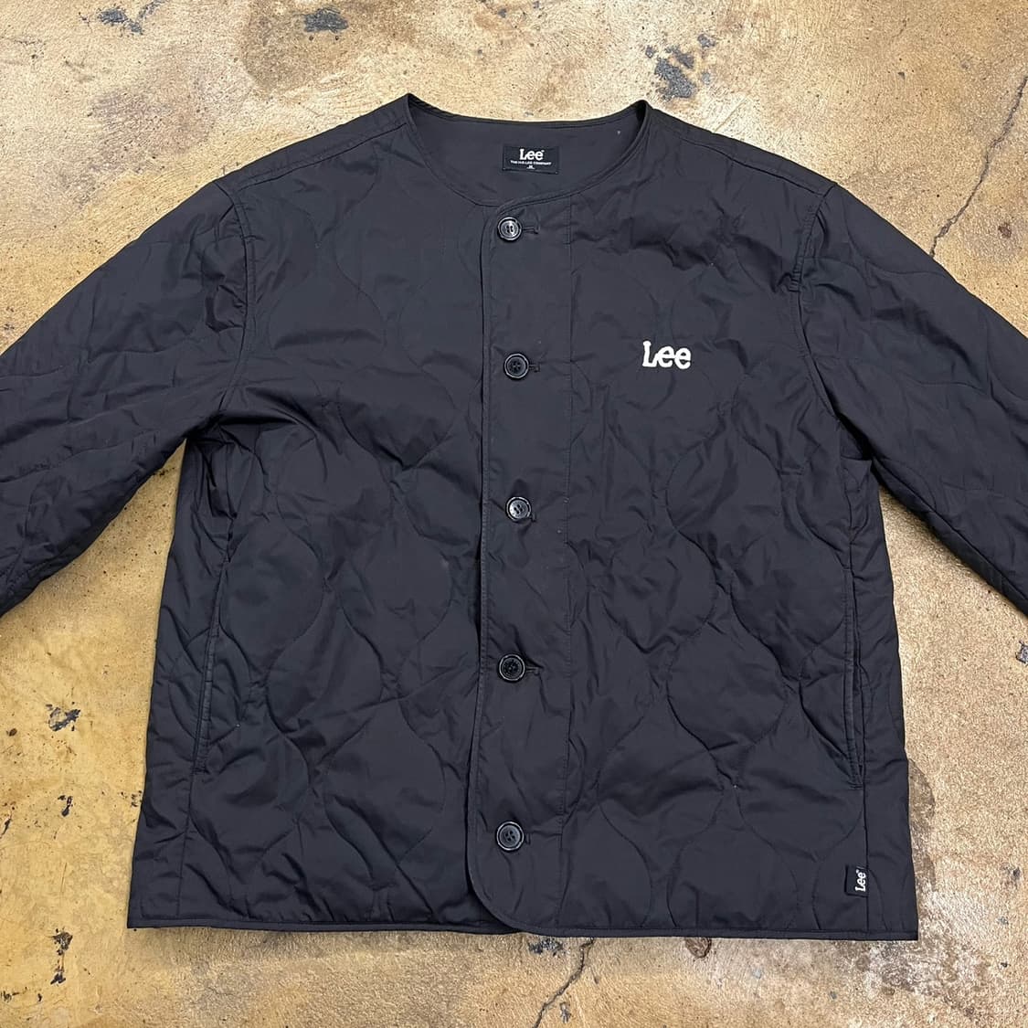 [정품/M] Lee 리 블랙 퀼팅 자켓 b15 상품이미지3