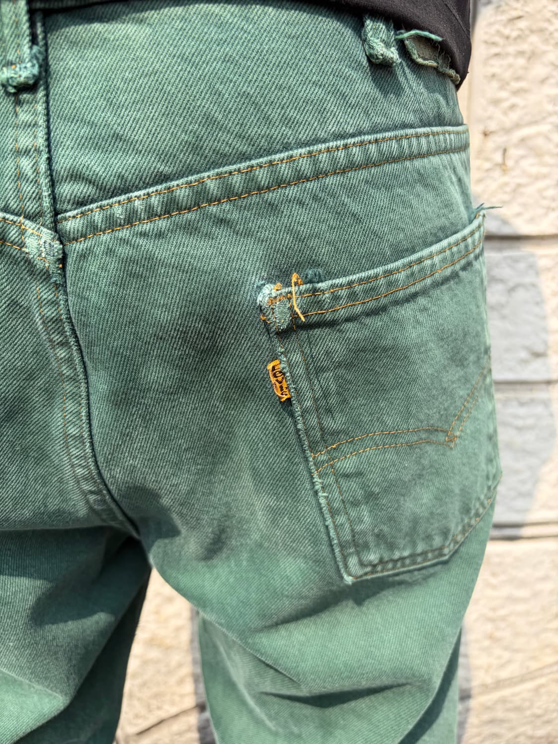 [34] 오렌지탭 리바이스 517 오버다이 그린 데님 상품이미지3