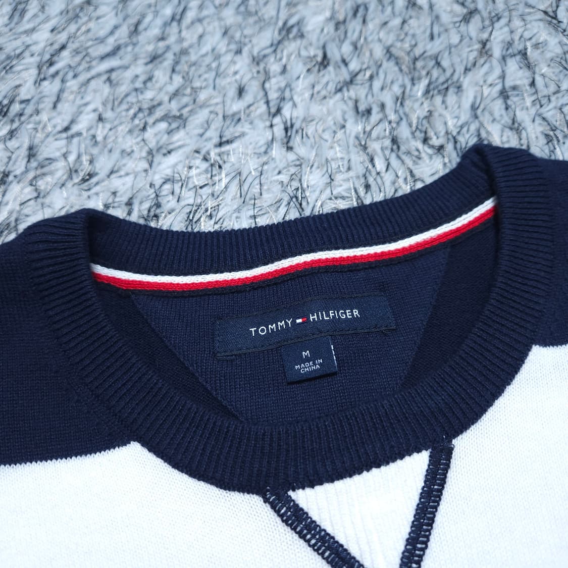  타미힐피거) M 남자 라운드 코튼니트 면니트 / 왕눈이샵 상품이미지6