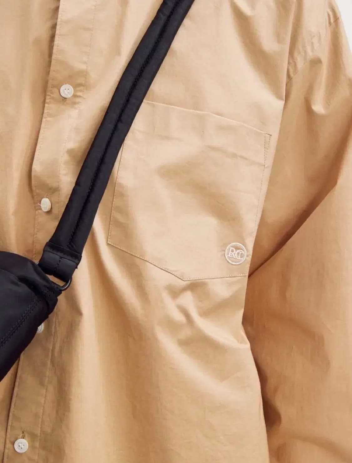 [할인] 렉토 23FW 데이비드 오버사이즈 코튼셔츠 베이지 상품이미지6