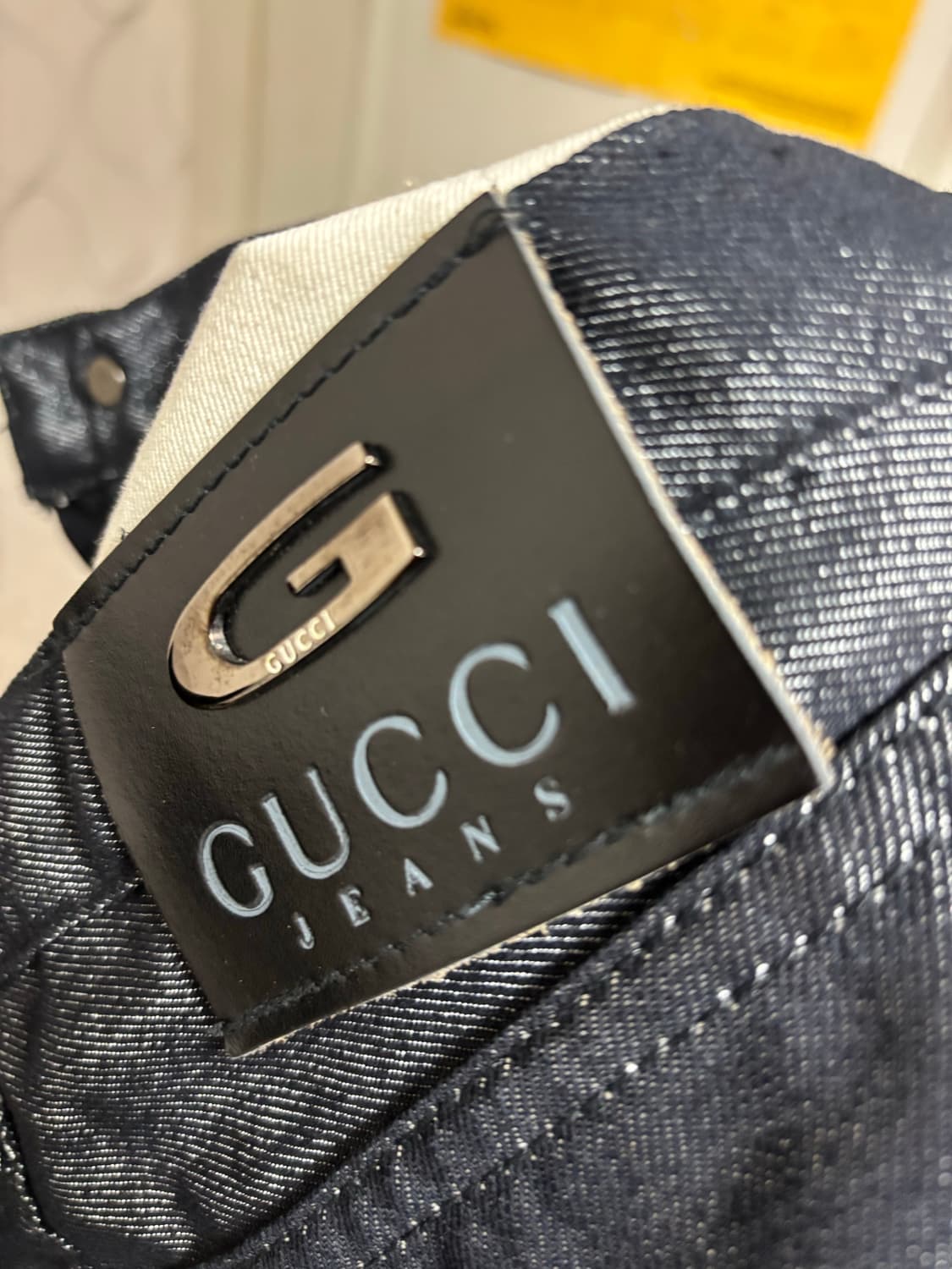 구찌 빈티지 유광 블랙 데님 상품이미지4