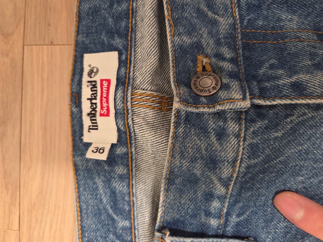 슈프림 x 팀버랜드 더블 니 페인터 팬츠 데님 36 상품이미지3