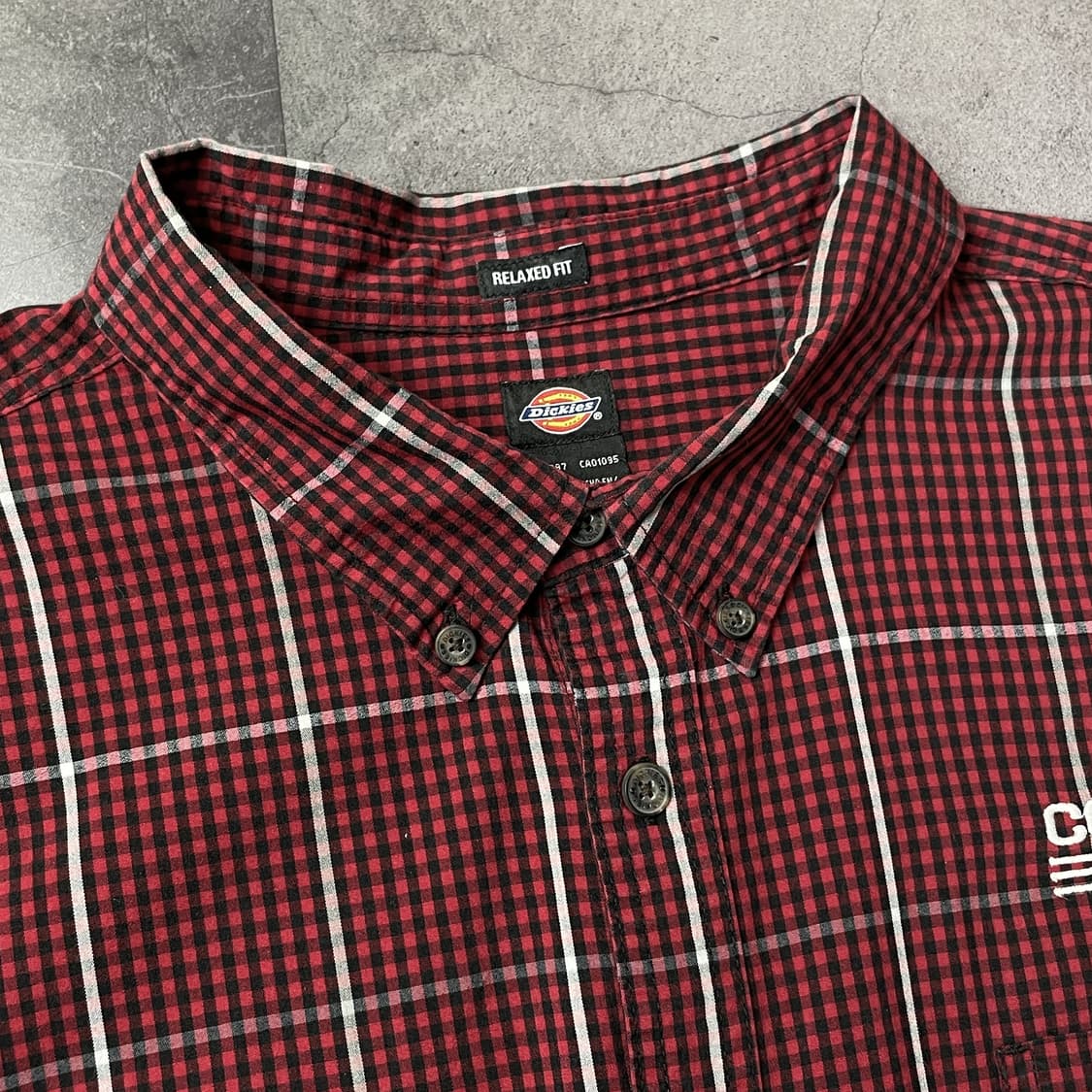DICKIES 디키즈 레드 체크 다운버튼 워크 셔츠 A01046 상품이미지2