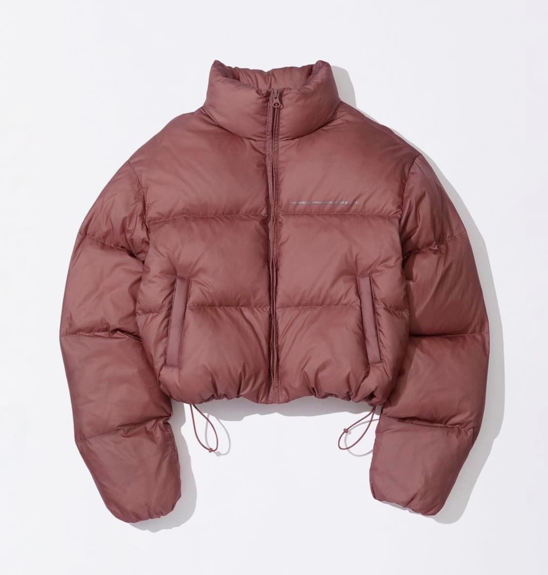 스컬프터 매트 크롭 푸퍼 다운 패딩 플럼 레드 L 새상품 상품이미지1