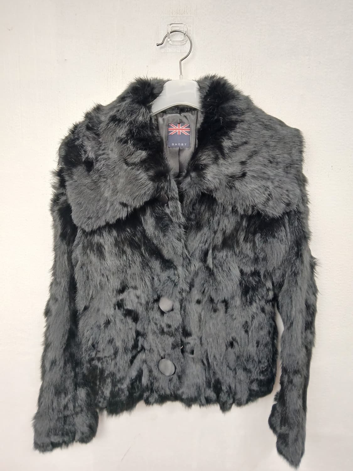 Ghost 천연토끼털 자켓 블랙 90 S 상품이미지3