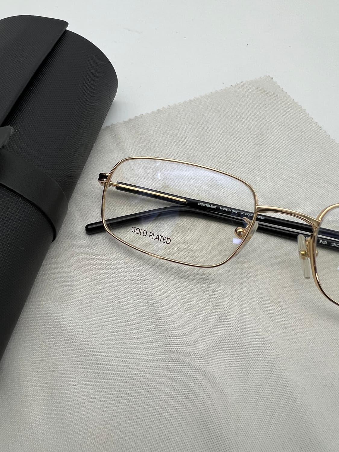 몽블랑 MONTBLANC 메탈 직사각 안경 MB 44 E69 상품이미지3