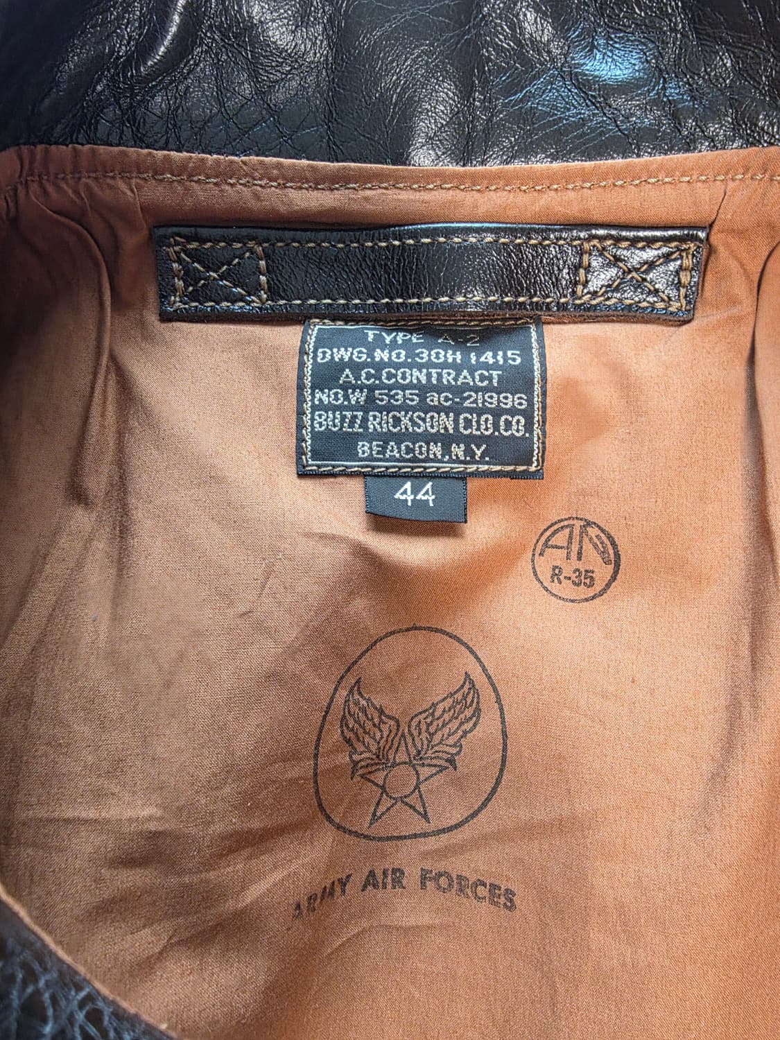 버즈릭슨 Buzz Rickson's A-2 레드립   말가죽 자켓 44 상품이미지4