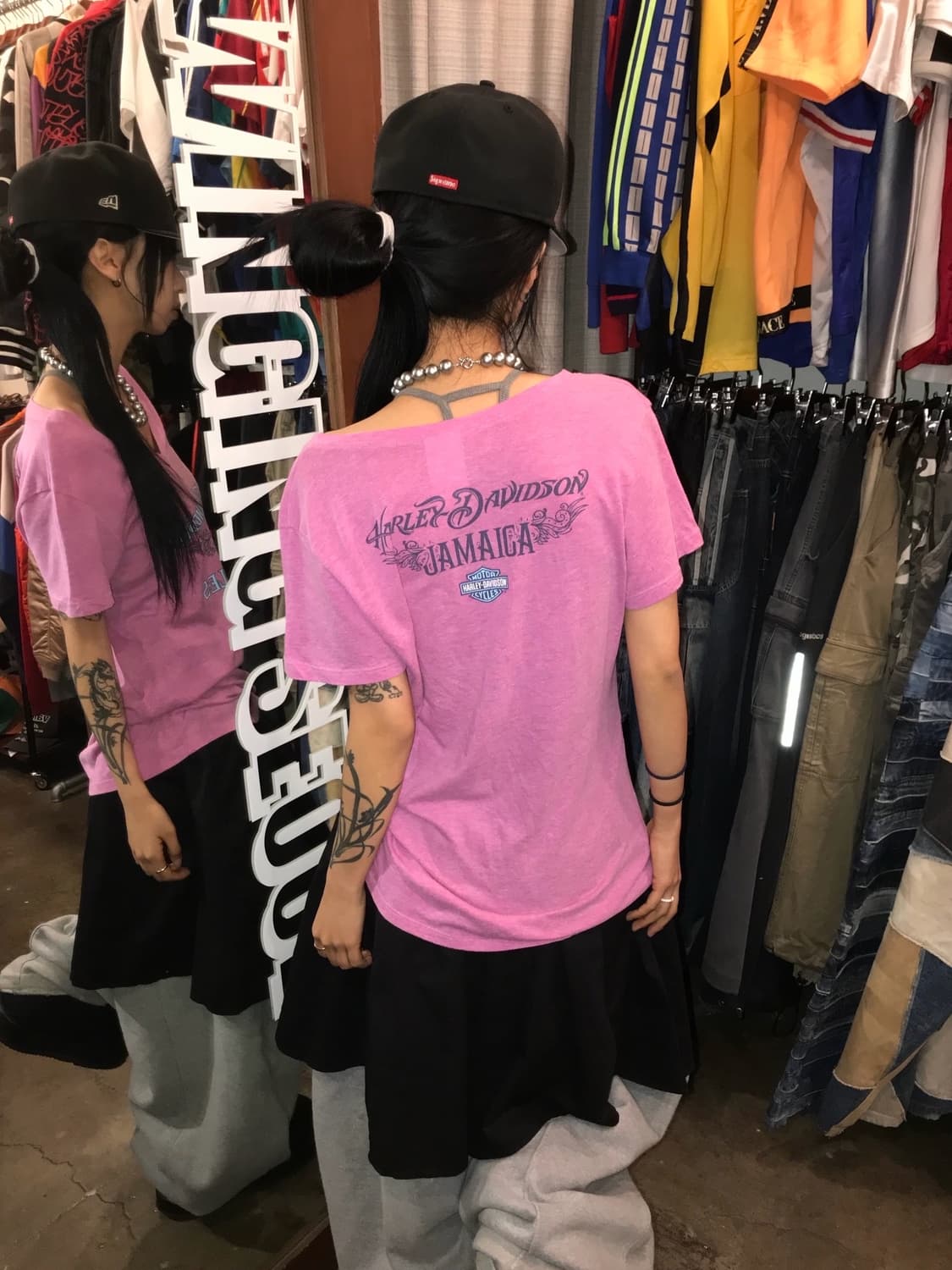 Harley-Davidson Pink ! T-shirt 상품이미지3