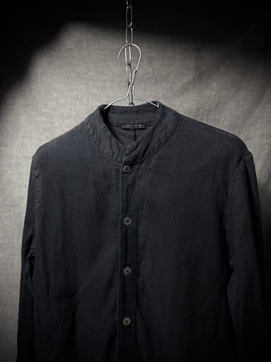 MAVRANYMA Handmade Band Collar Shirt 상품이미지3