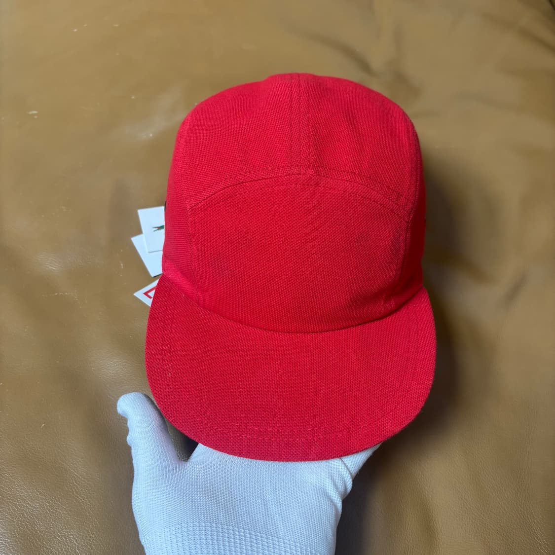 슈프림 라코스테 캠프캡 모자 워시드 레드 상품이미지2