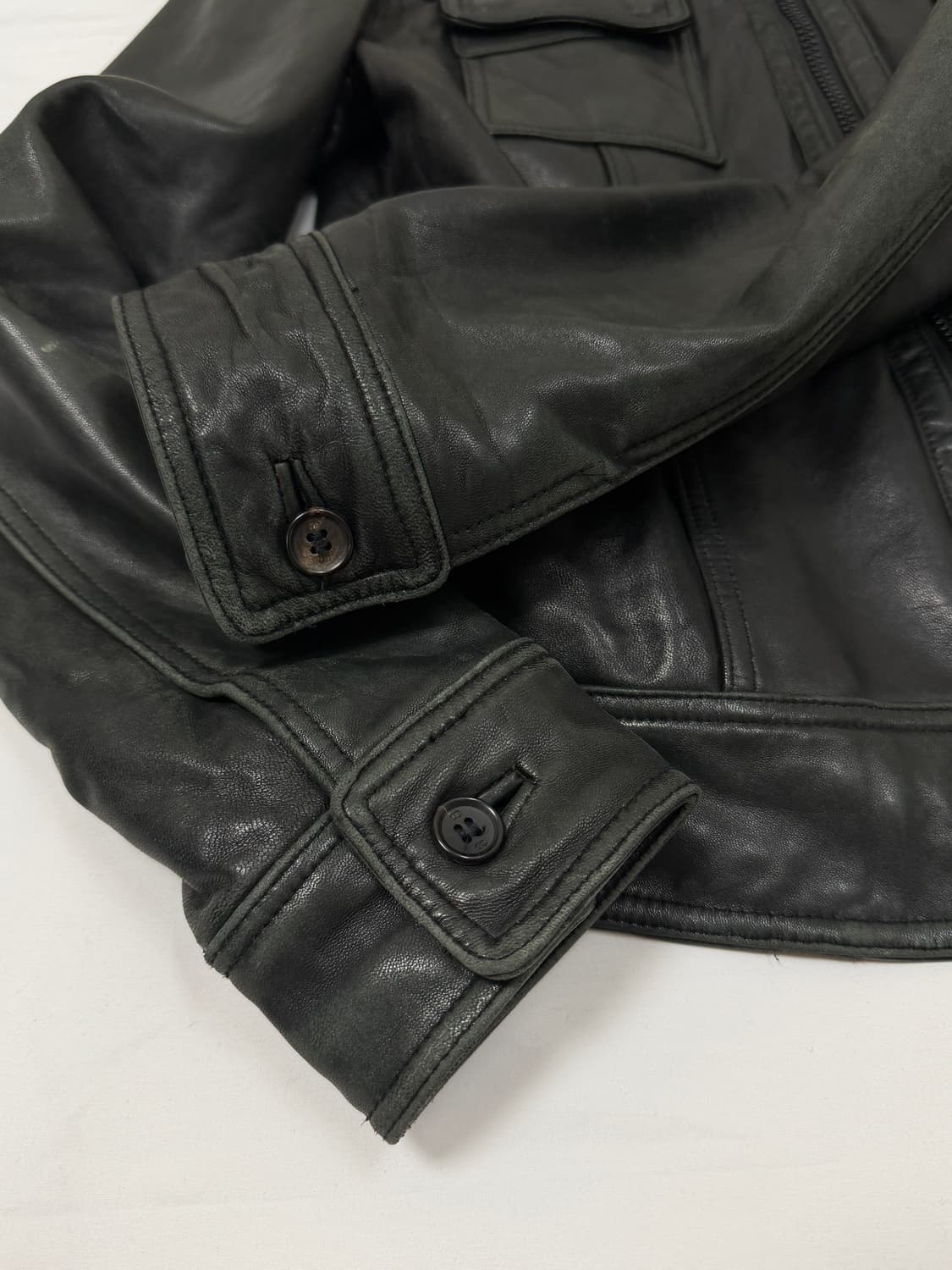 레더 집업 자켓 상품이미지8