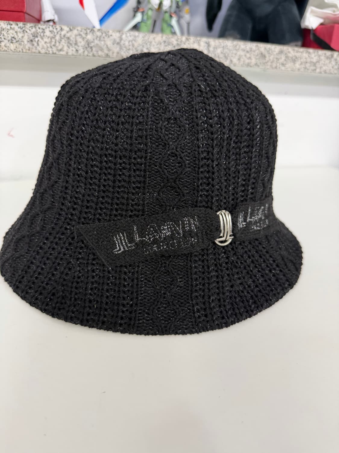 정품) LANVIN 랑방 한섬 23ss 로고 니트 버킷햇 F 상품이미지3