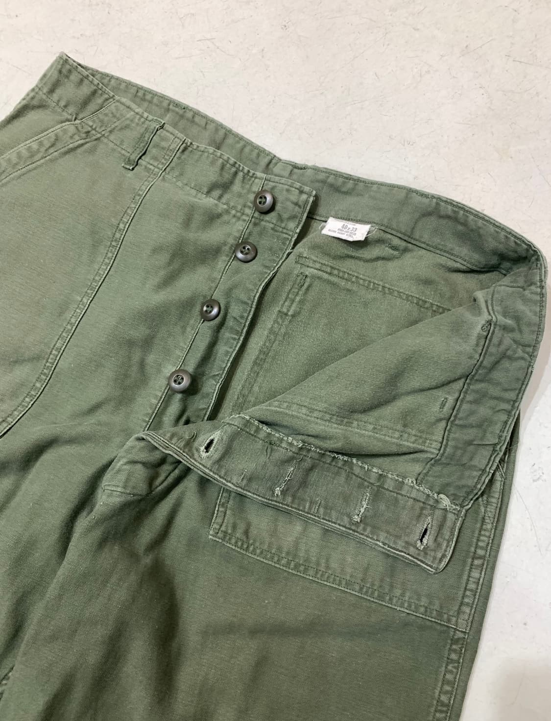 1970s US Army OG107 미군 퍼티그팬츠 40 상품이미지4