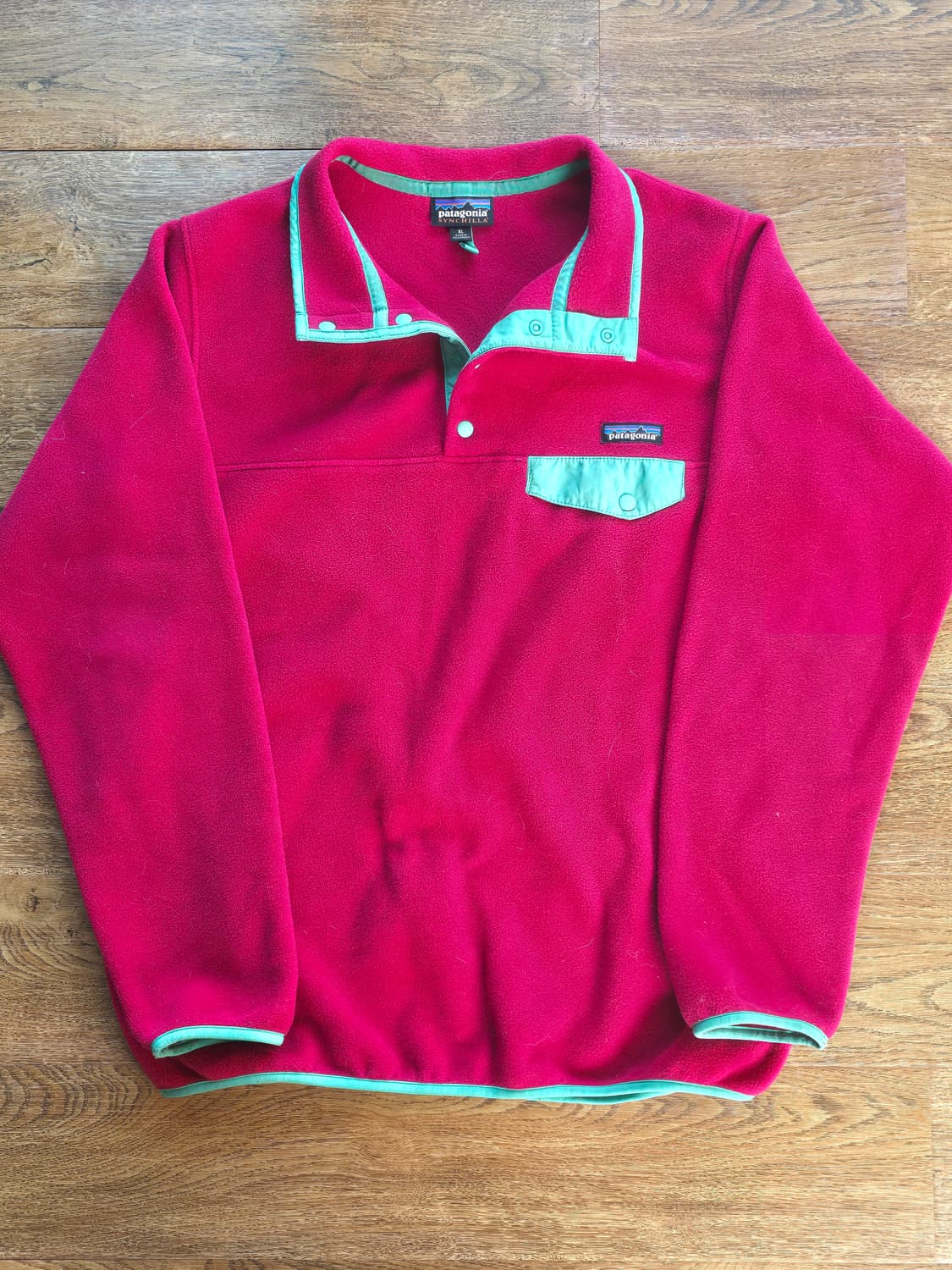 파타고니아 신칠라 스냅티 핑크 민트 XL 라이트웨이트 상품이미지2