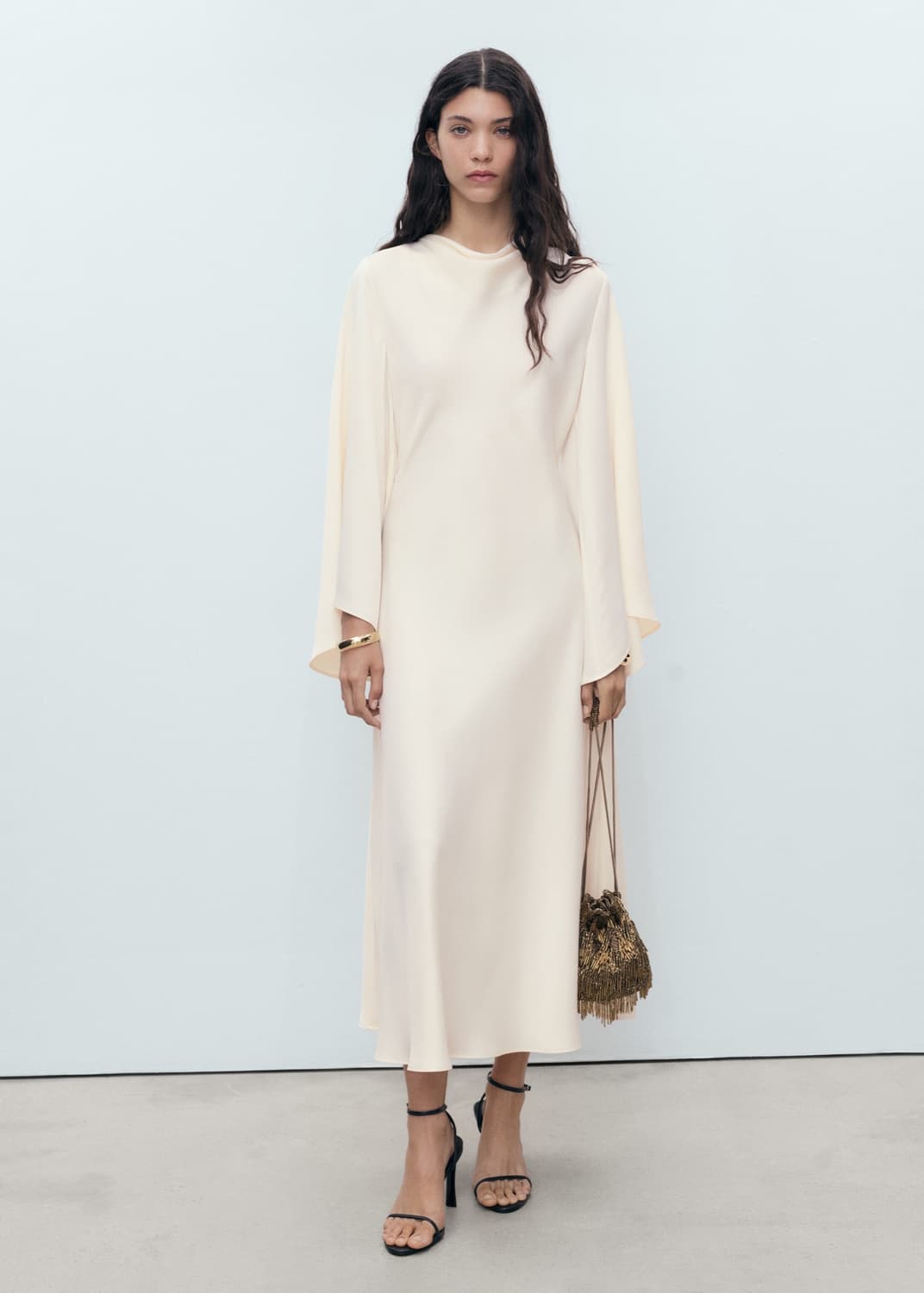 망고 롱 새틴 드레스 S (새상품) 상품이미지1