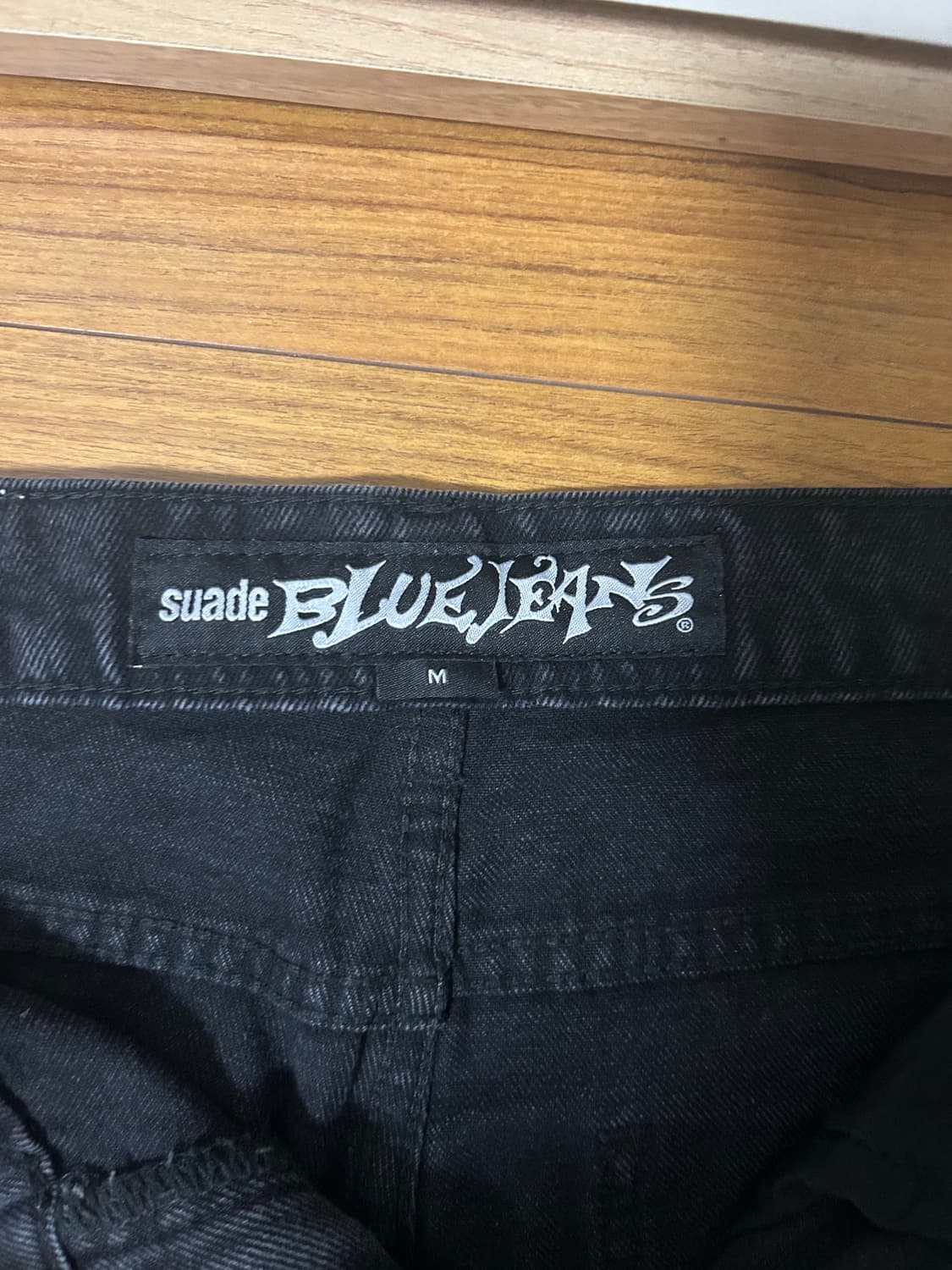 스웨이드 배기 핏 데님 상품이미지2
