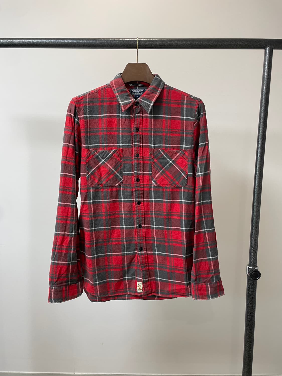 (M) 폴로 진스 컴퍼니 레드 체크 투포켓 셔츠 상품이미지1