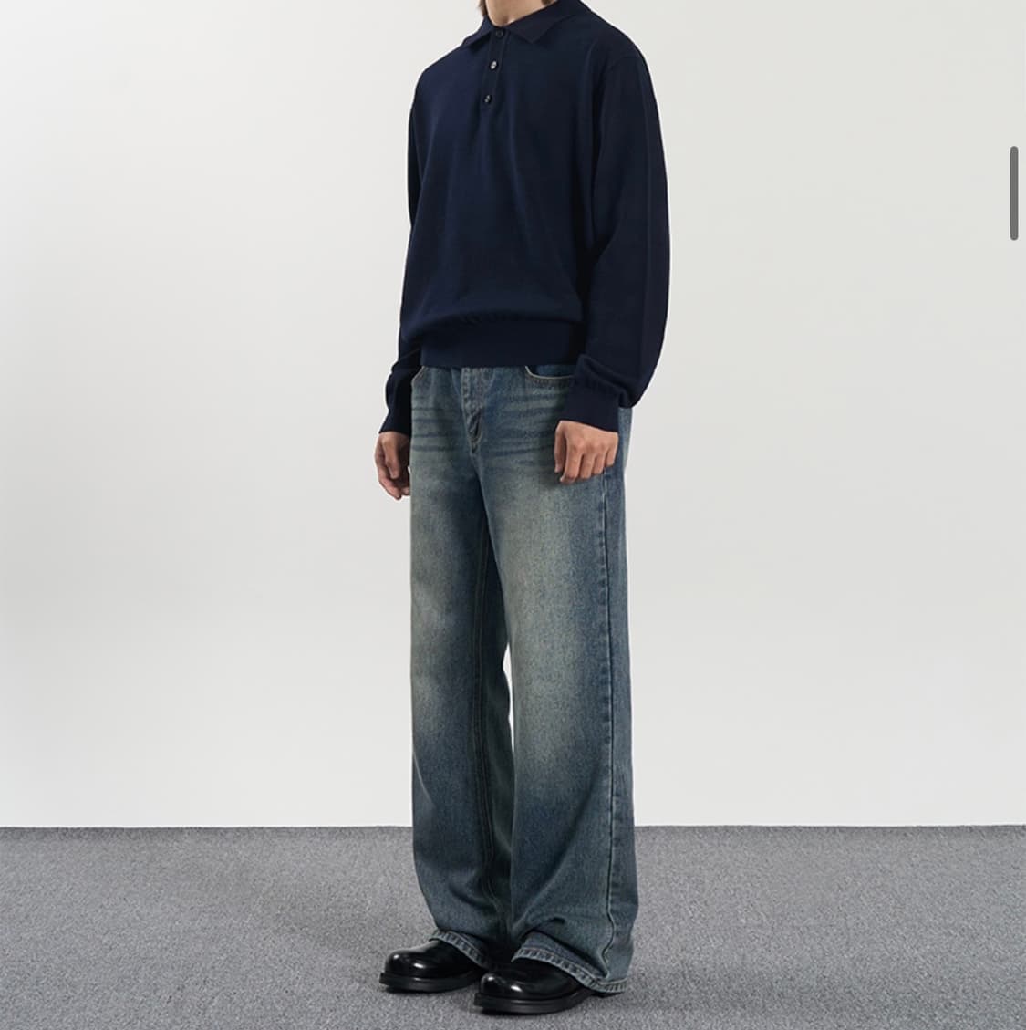 엑스컨테이너 세미 와이드 부츠컷 데님 팬츠 M 상품이미지2