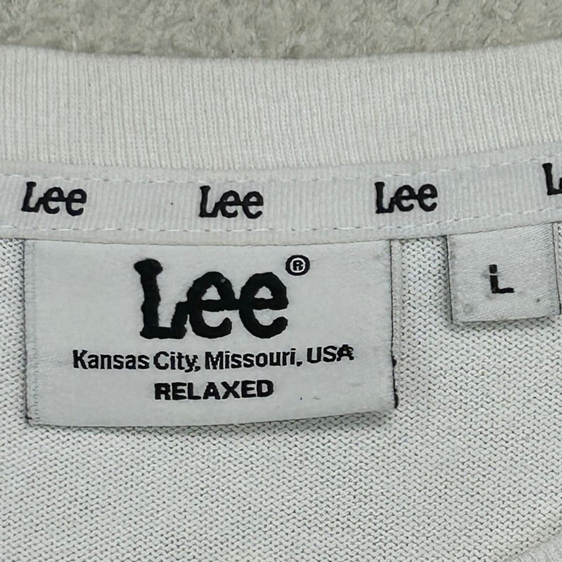 LEE 반팔티 화이트 L 상품이미지6