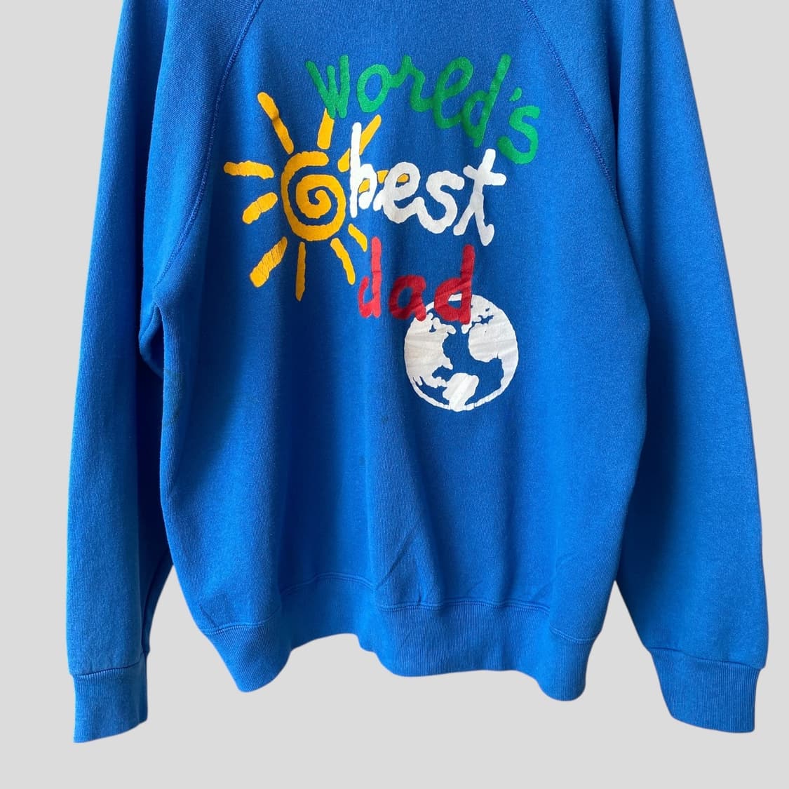 (L)90s 툴텍스 World's Best Dad 스웨트셔츠 맨투맨 상품이미지4