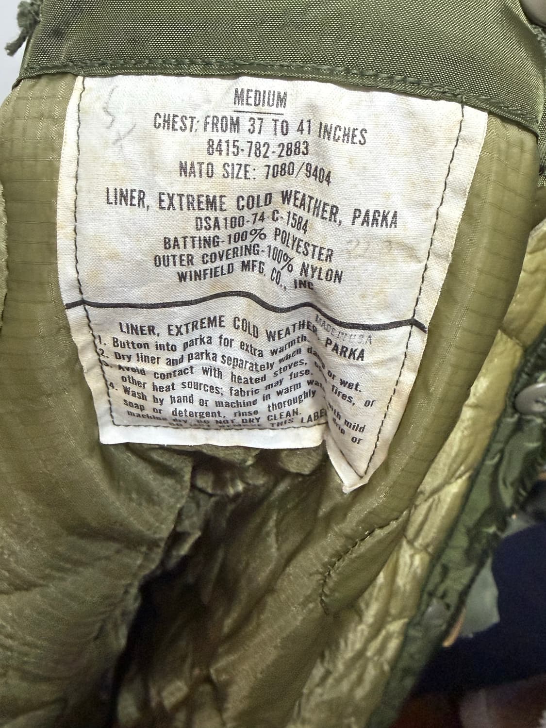 오리지날 m64 피쉬테일 개파카 내피m 외피L 상품이미지4