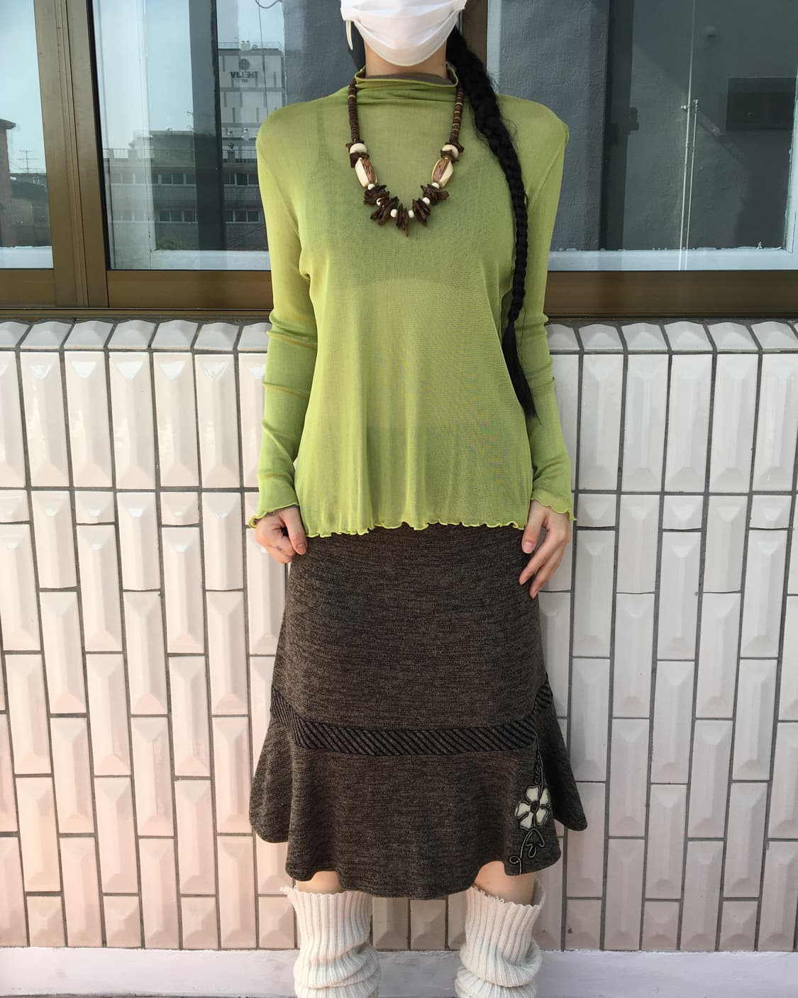 Reversible high neck mesh sleeve 상품이미지3