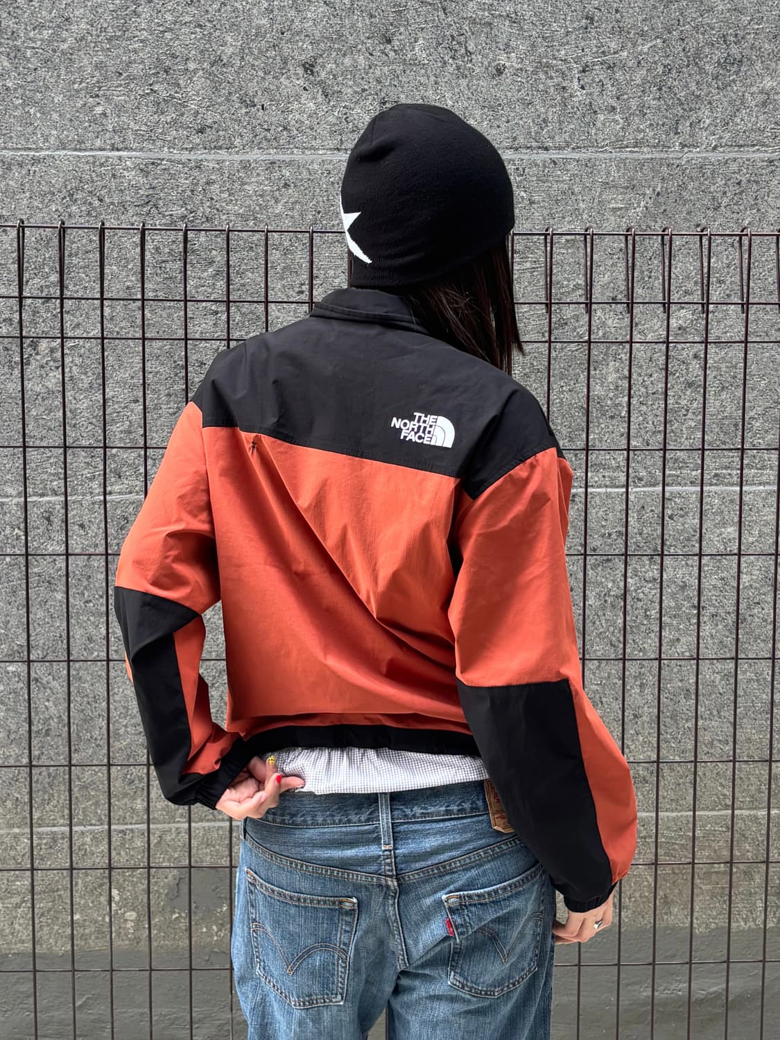 노스페이스 블랙 오렌지 바람막이 상품이미지5