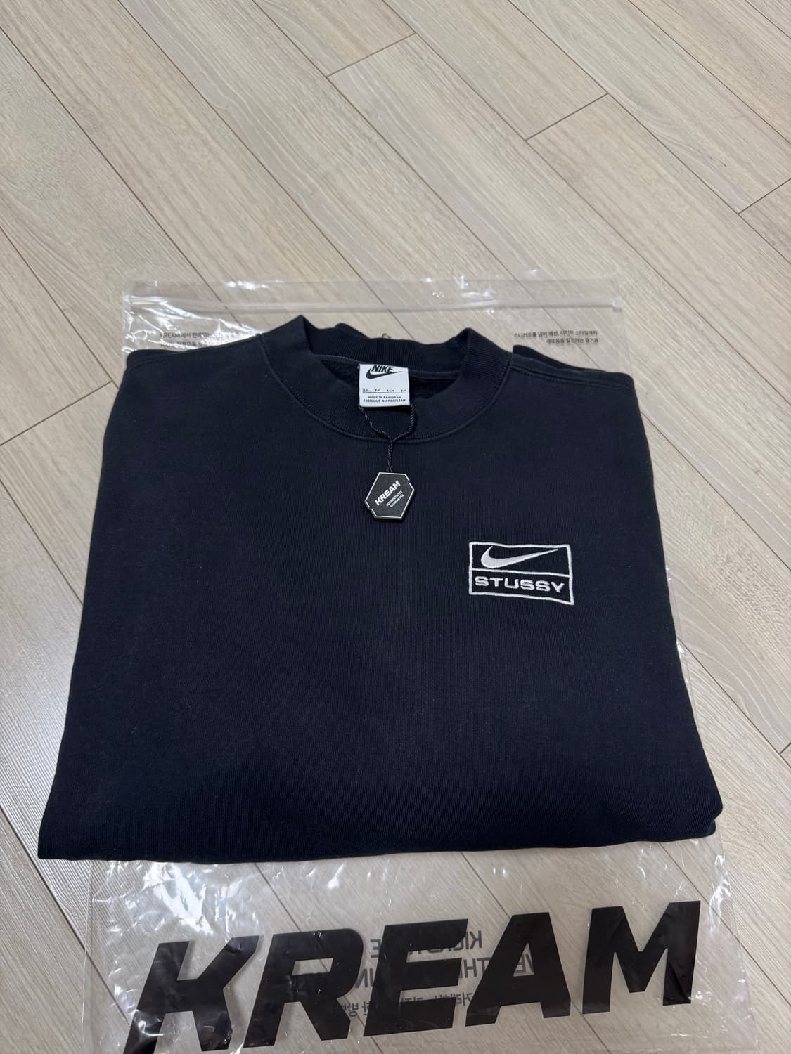 나이키 x 스투시 NRG 워시드 플리스 크루넥 블랙 (DO5310-010 상품이미지1