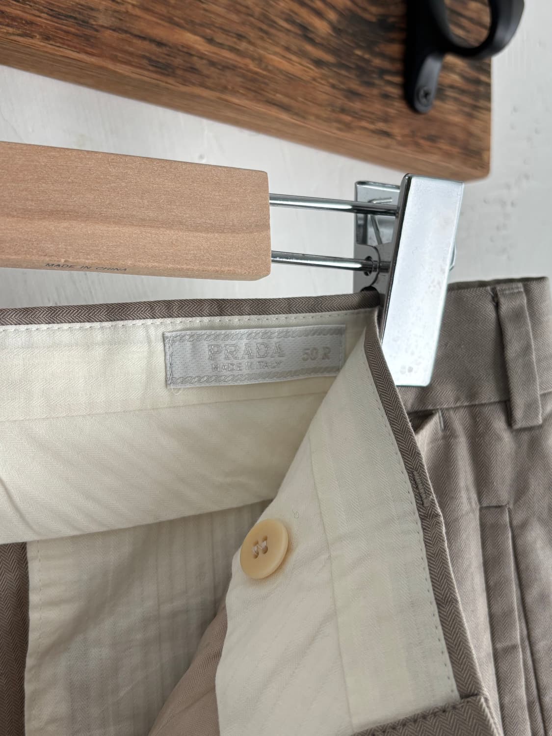 PRADA 프라다 라이트 베이지 싱글 코튼 블레이저 셋업 상품이미지9