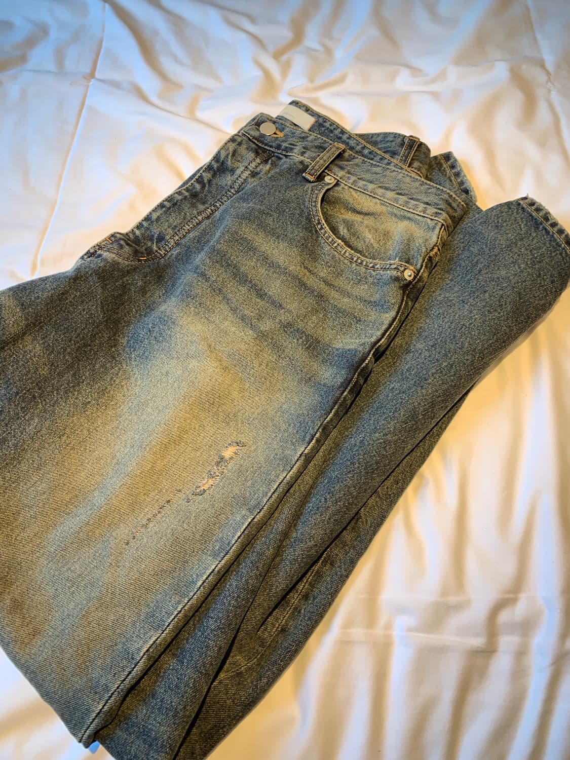 언더마이카 이에크 핸드 브러쉬 와이드 진 상품이미지1