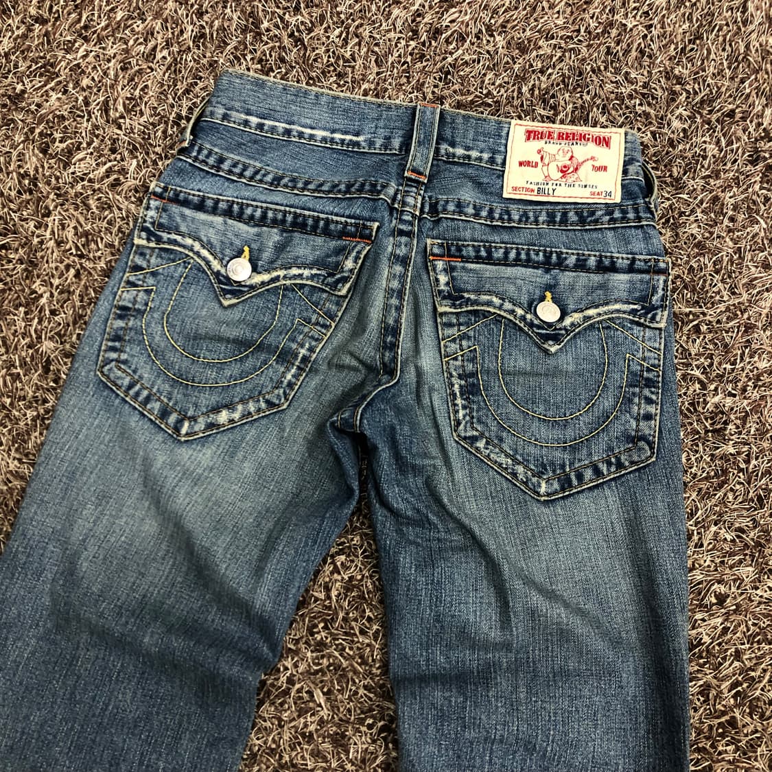 트루릴리전 Billy 빌리 플레어 부츠컷 워싱 디스 데님 팬츠 상품이미지5