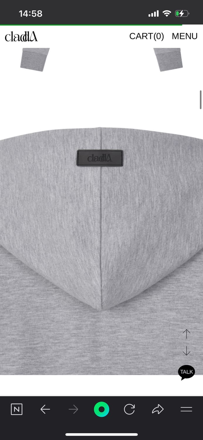  [CLaddA] button 2way zip-up, gray  상품이미지2