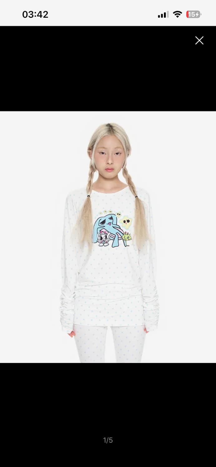 유쓰배쓰 셔링 롱슬리브 티  상품이미지3