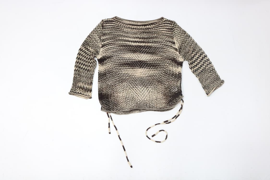 BEL PORTE 벨포르테 에스닉 그라데이션 크롭 펀칭 니트 (M) 상품이미지2