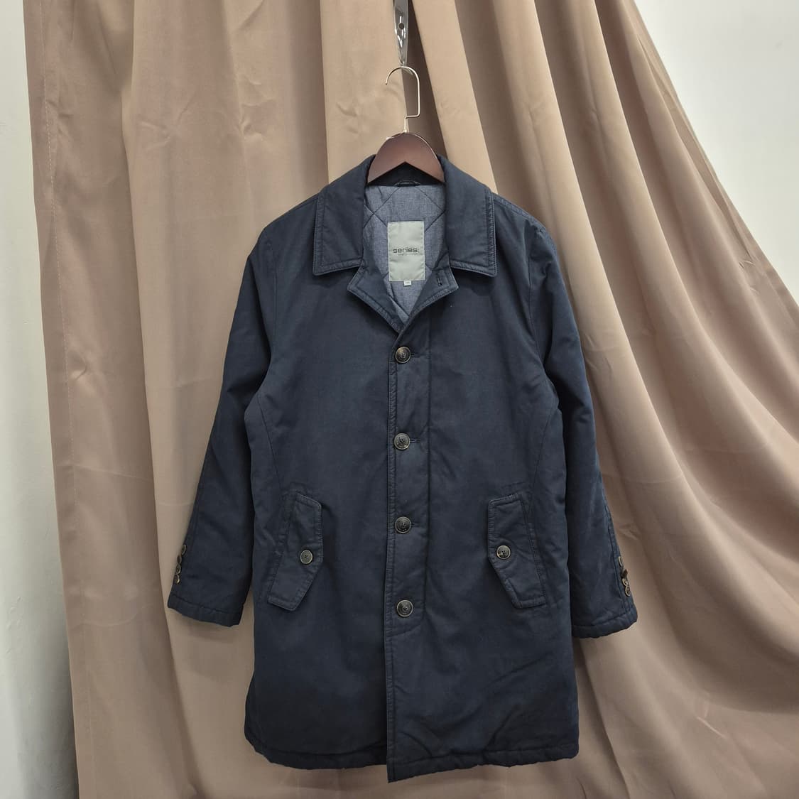 시리즈 싱글 브레스티드 패딩 코트 100 상품이미지2