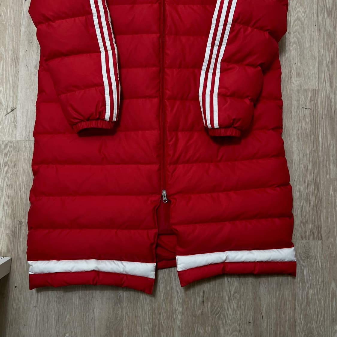 아디다스 남성 덕다운 후드 경량 롱패딩 XXL/110  상품이미지4