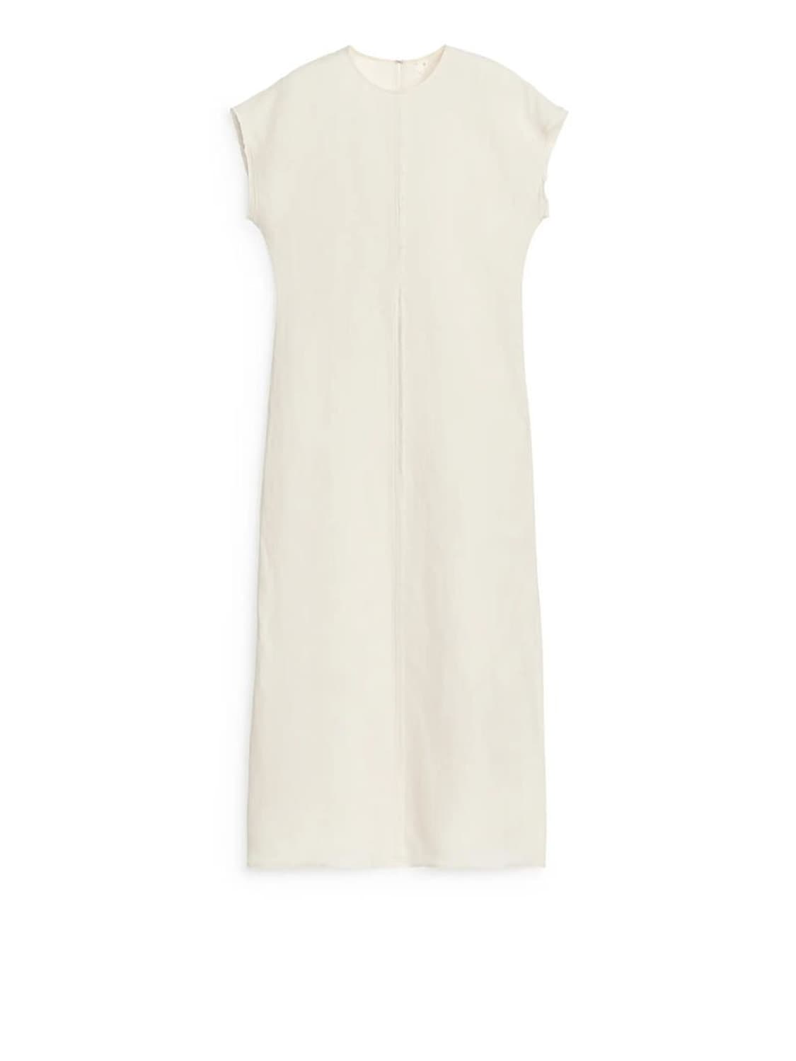 아르켓 린넨 캡 슬리브 드레스 상품이미지4