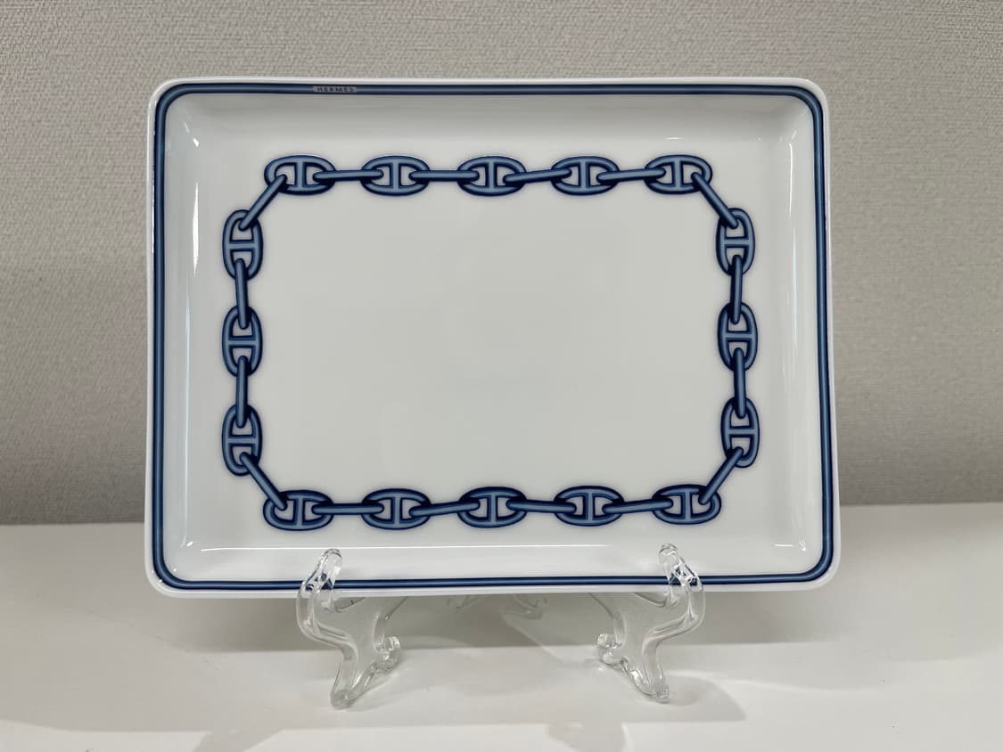 에르메스 샹달 블루 스퀘어 플레이트 1P HERMES 상품이미지2
