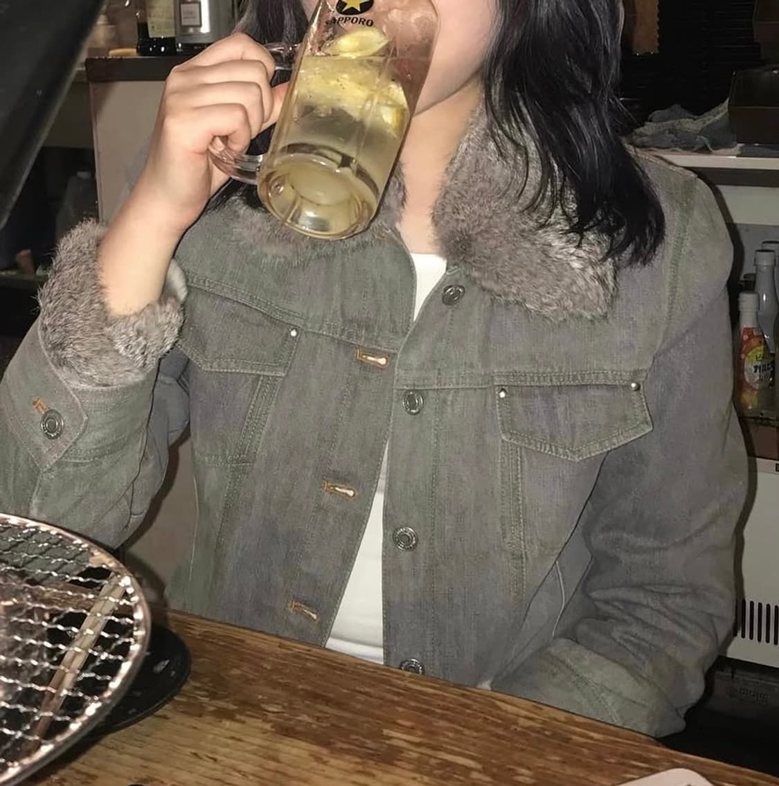 빈티지 데님 퍼자켓 상품이미지1