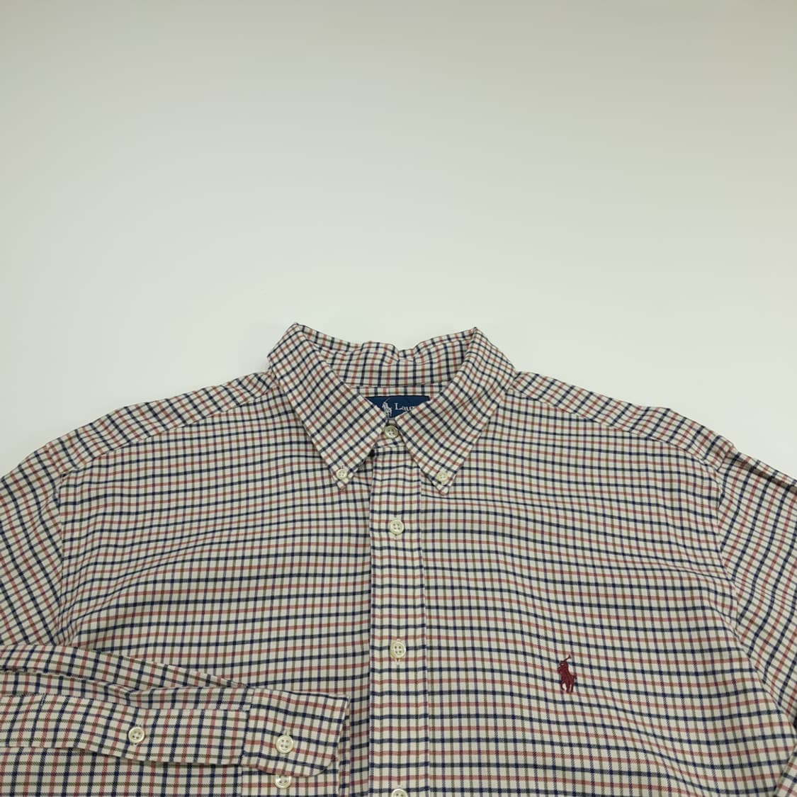 CN564 2XL 폴로 랄프로렌 멀티컬러 마이크로체크 긴팔 셔츠 남방 상품이미지3