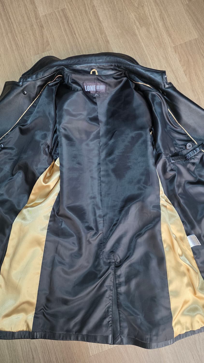 준지 LONE 블랙 가죽자켓 트렌치 남자 코트 상품이미지5